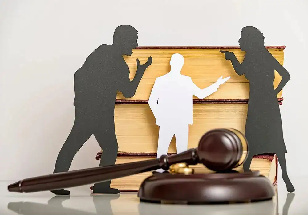 image of couple arguing through divorce Hastings