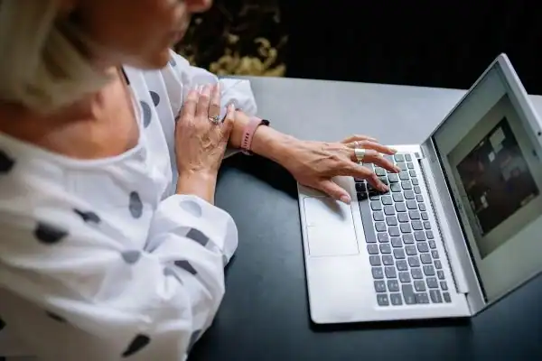 Image of woman attending online mediation Hastings services from Barker Mediation